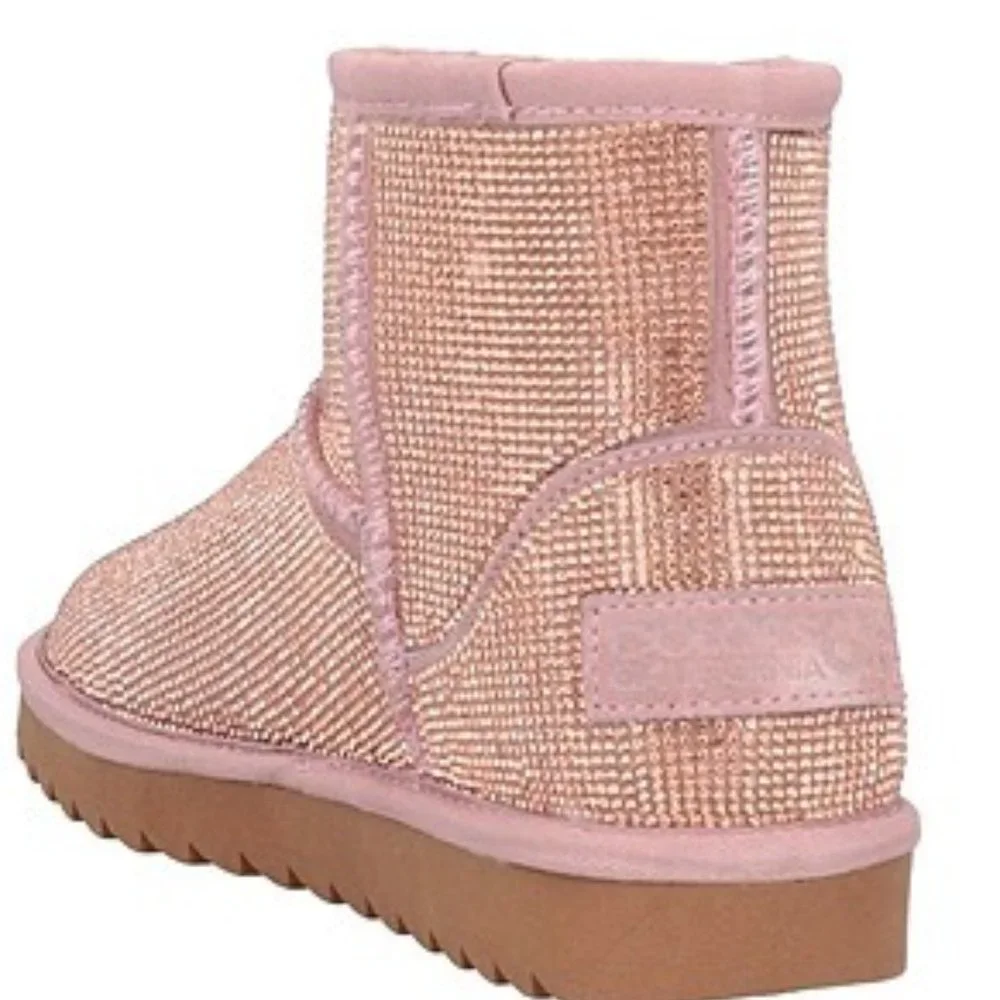NIB‎ $245 Colors of California shearling/ rhinestones boots.